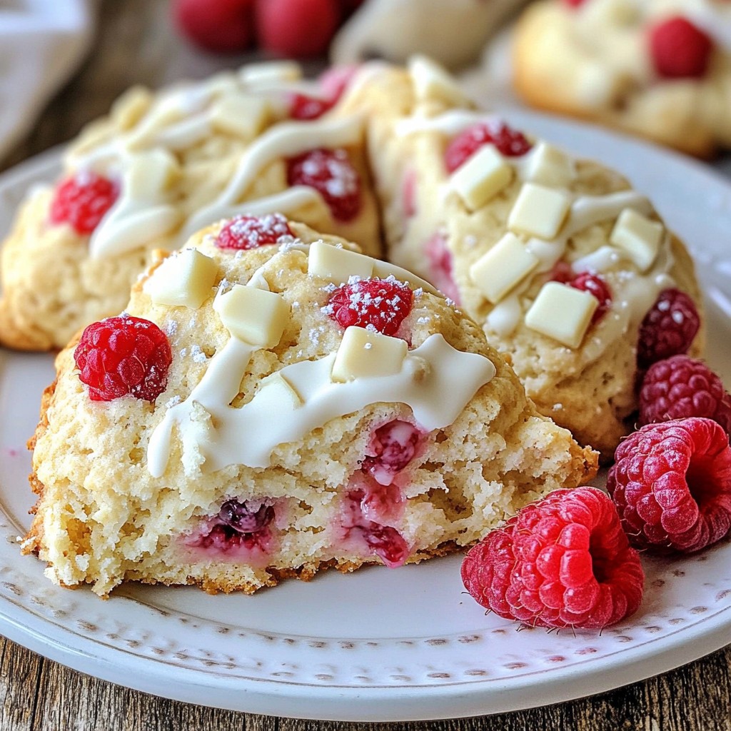 Raspberry White Chocolate Scones Irresistible Treat