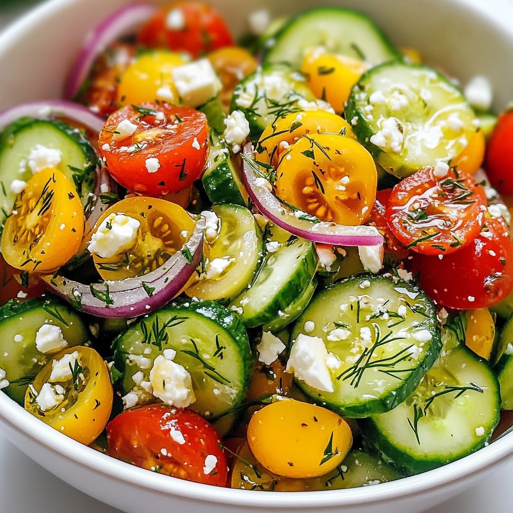 Zesty Quick Side Dish Cucumber Tomato Salad Delight