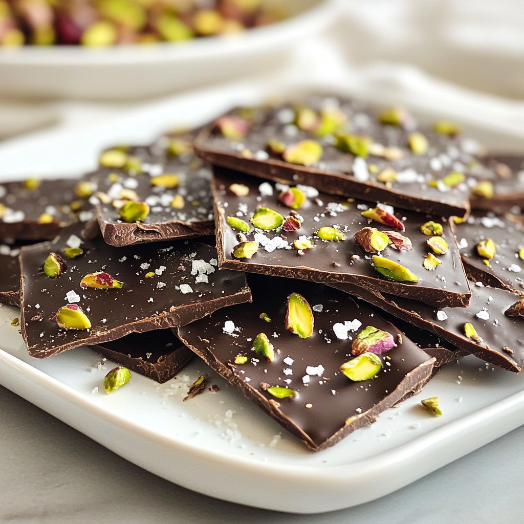 Dark Chocolate Pistachio Bark Irresistible Treat