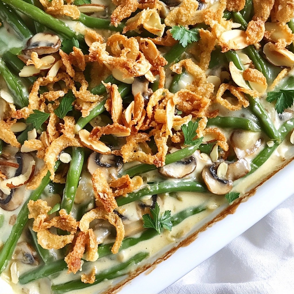 Festive Almond Green Bean Casserole Easy Side Dish