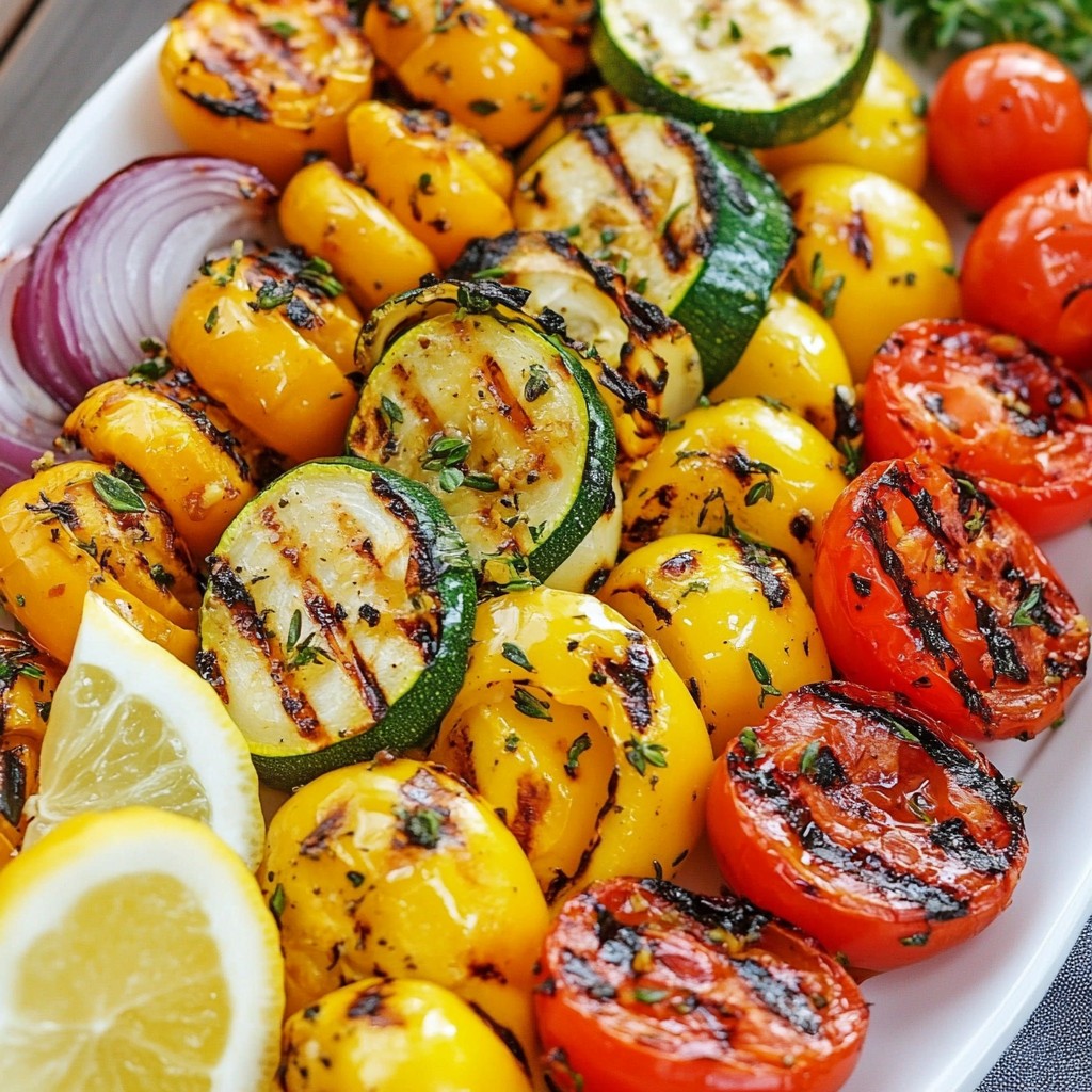 Lemon Herb Grilled Vegetable Platter Flavorful Feast