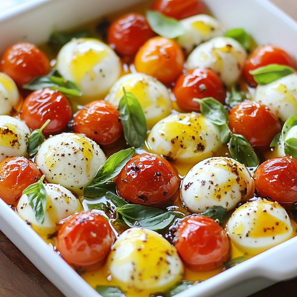 Quick Side Dish Roasted Tomato Basil Caprese Delight
