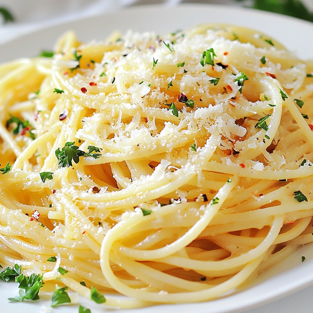 Garlic Parmesan Spaghetti Aglio e Olio Simple Recipe