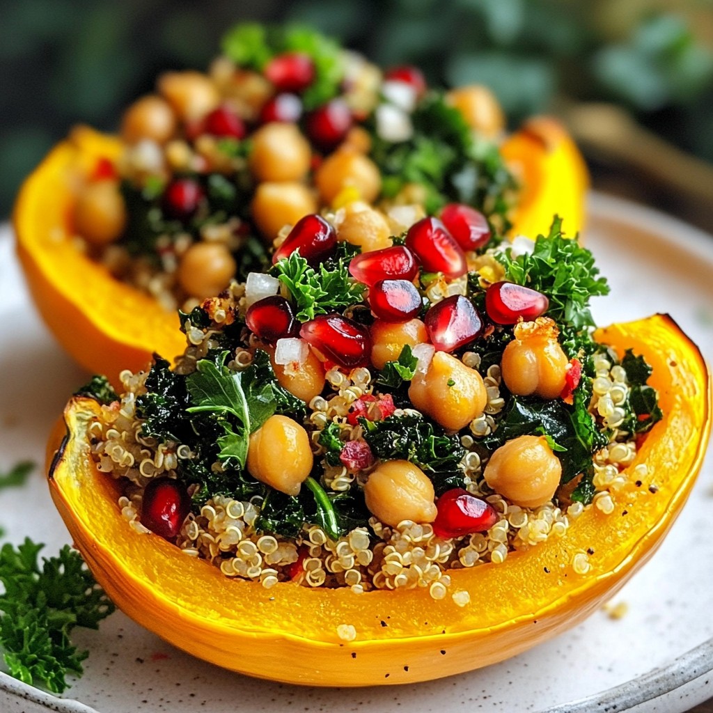 Savory Easy Side Dish Stuffed Acorn Squash Recipe