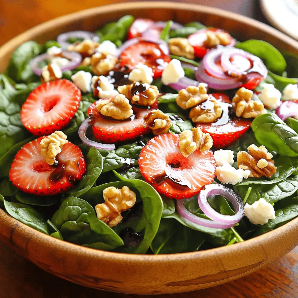 Fresh Strawberry Spinach Salad Flavorful and Nutritious