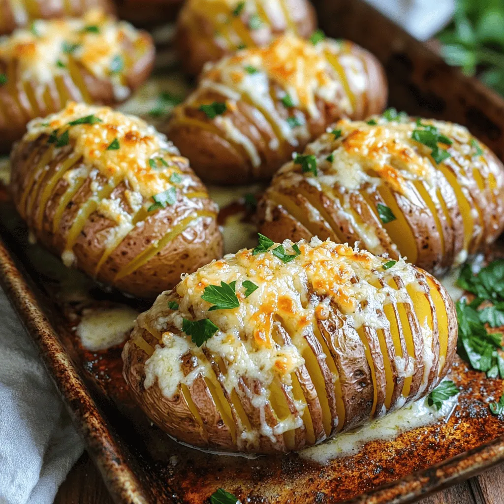 Garlic Parmesan Hasselback Potatoes